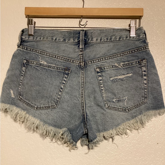 We The Free Distressed Jean Shorts by Free People - Picture 6 of 11